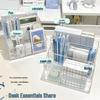 Clear Acrylic Pen Holder and Memo Storage Organizer