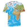 Casual Boys Girls 3d Printed World Map T-shirts Kids Hot Sale Unisex Short Sleeve Tops Children's Clothing
