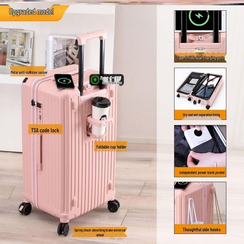 Xiao Yan Extra Large Capacity Silent Wheel Trolley Luggage