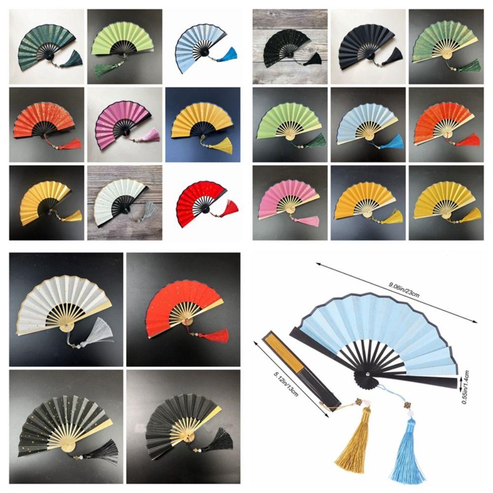 Mini Hanfu Fan Gilded Rice Paper Paper Fans Party Decor Ornaments Folding Fan Children