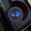 Автомобильная круглая бутылка для воды, силиконовая подставка для чашек с принтом собачьей лапы, противоскользящий устойчивый к слуху силиконовый коврик для чашки, аксессуары для салона автомобиля
