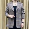 Women’s Plaid Slimming Blazer - Fall/Winter 2025 Fashion, Age-Defying Jacket