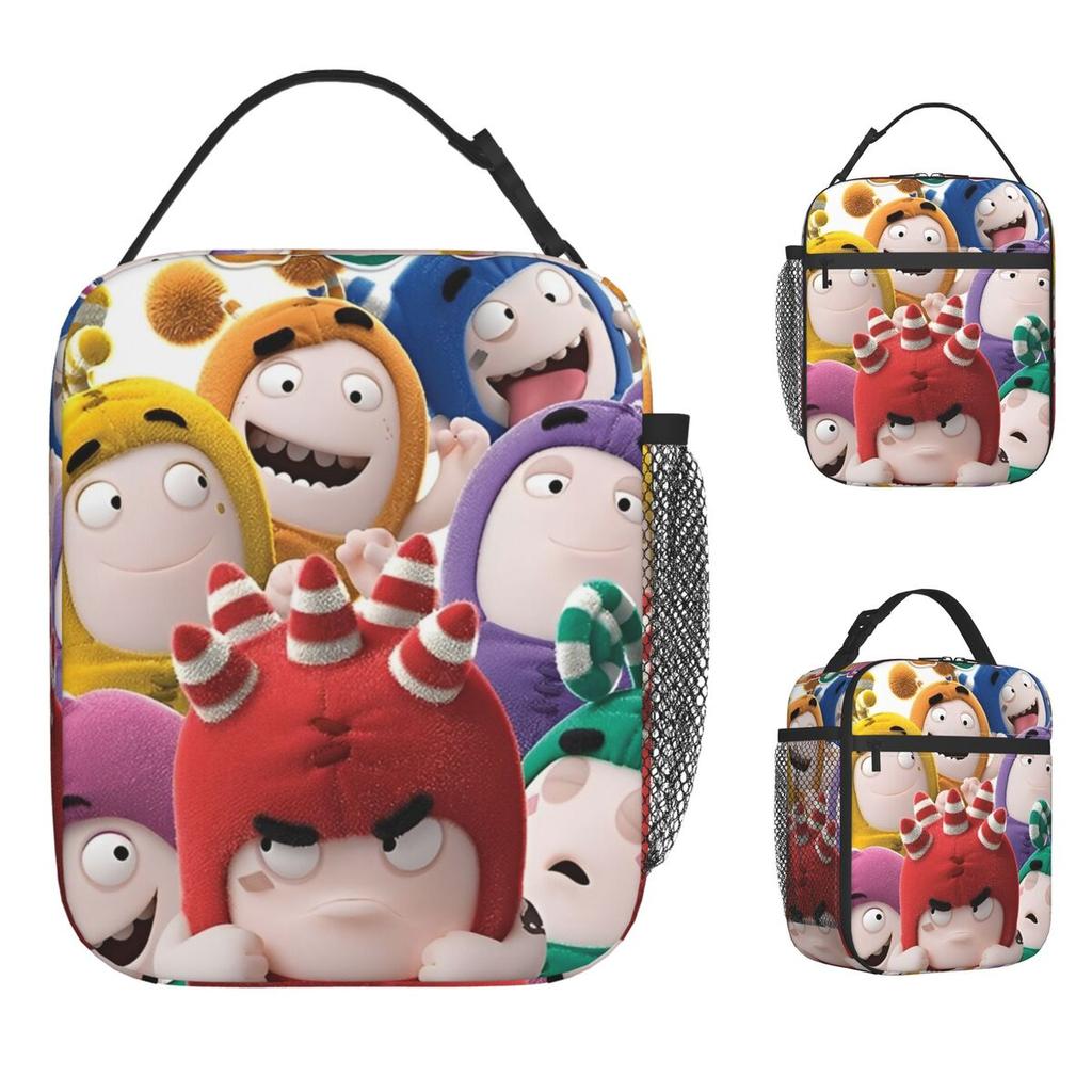 Мультфильм Oddbodes Сумка для ланча Смешной ланч-бокс Школьный Портативный Термосумка Сумки-тоут Для ребенка Водонепроницаемый Принт Сумка-холодильник