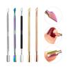 1Pc 2 Way Gold Cuticle Dead Skin Pusher Manicure Cuticle Spoon Nail Art Dead Skin Remover