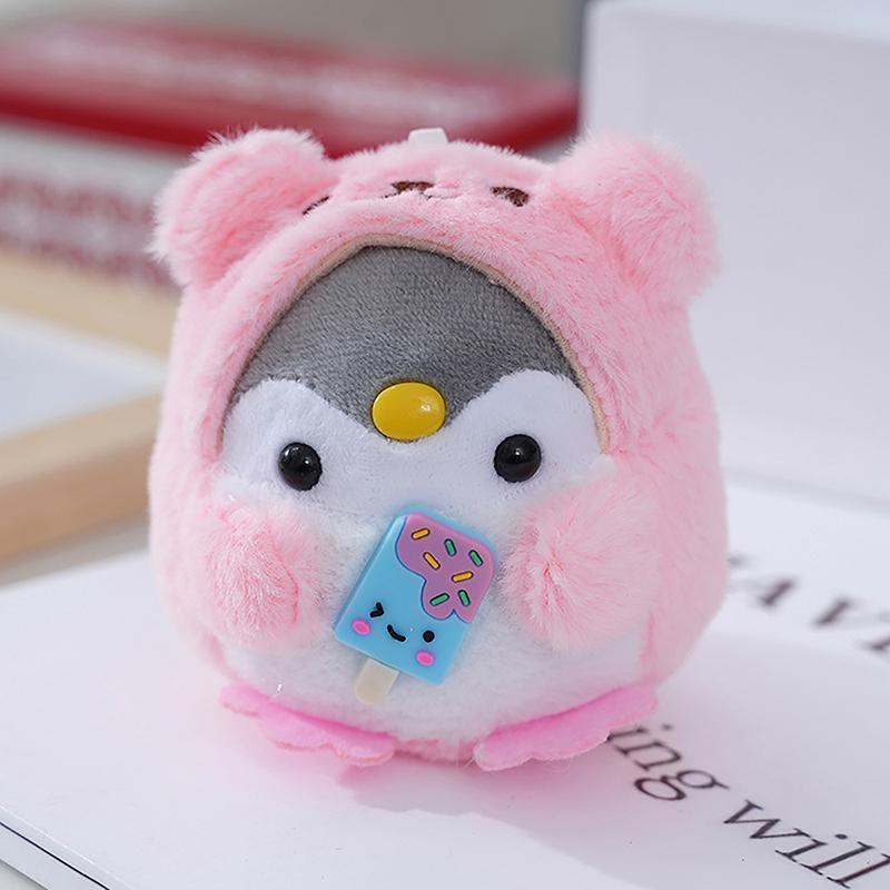 9Cm Small Penguin Plush Keychains Cute Plushie Doll Anime Kawaii Toys For Children Pendant Key Chain Woman Girl Birthday Gift