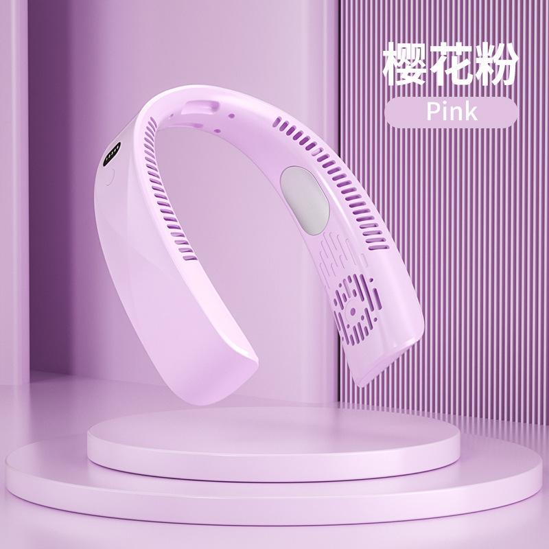 Портативный охлаждающий полупроводниковый вентилятор для шеи, перезаряжаемый, 4000 мАч, без лезвия, подвесной вентилятор для шеи (1200/4000 мАч, два размера)