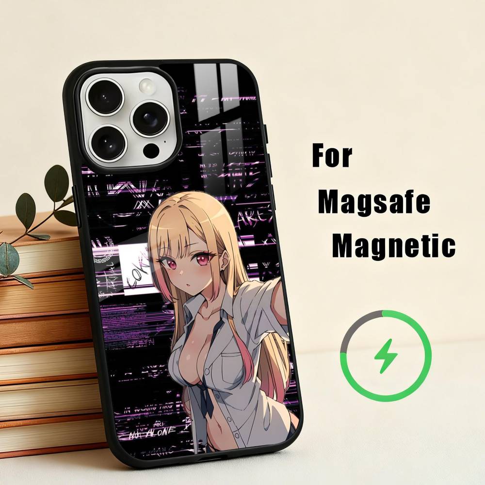 Чехол для телефона My Dress Up Darling M-Марин Китагава для iPhone 17,16,15,14,13,12,Plus,Pro,Max с магнитной беспроводной зарядкой Magsafe