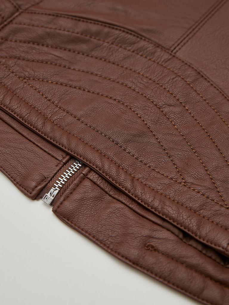 Rose Beauty A Куртка из искусственной кожи с косым карманом на молнии