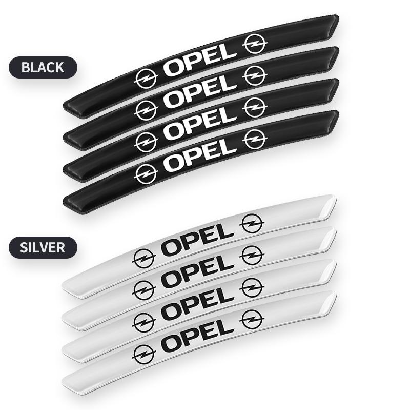 AAHI1 4Pcs Car Wheel Hub Rim Stickers Decals Auto Styling Accessories For Opel Insignia Astra G J F K Vectra C H Corsa C B D Omega