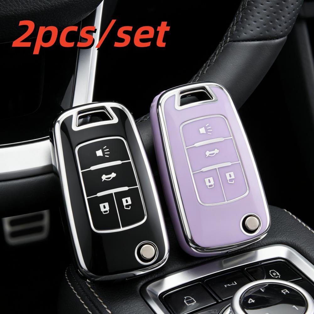 2 шт. Чехлы для корпуса автомобильного ключа для Chevrolet Cruze Aveo Trax Sail Malibu Captiva Opel Vauxhall Astra J Corsa Insignia Mokka 4 кнопки