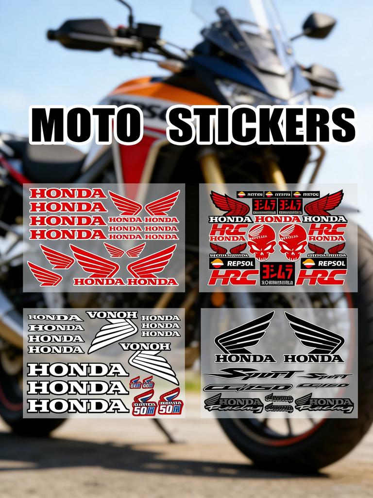 AAADK1 Stickers Moto Sticker Auto Body Bumper For Honda Windows Motorcycle Helmet Laptop Walls Vinyl Decal Car Tuning