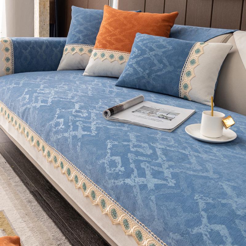 Высококачественный чехол для диванной подушки, универсальное универсальное полотенце с защитой от кошек, нескользящая универсальная подушка из синели из розового дерева