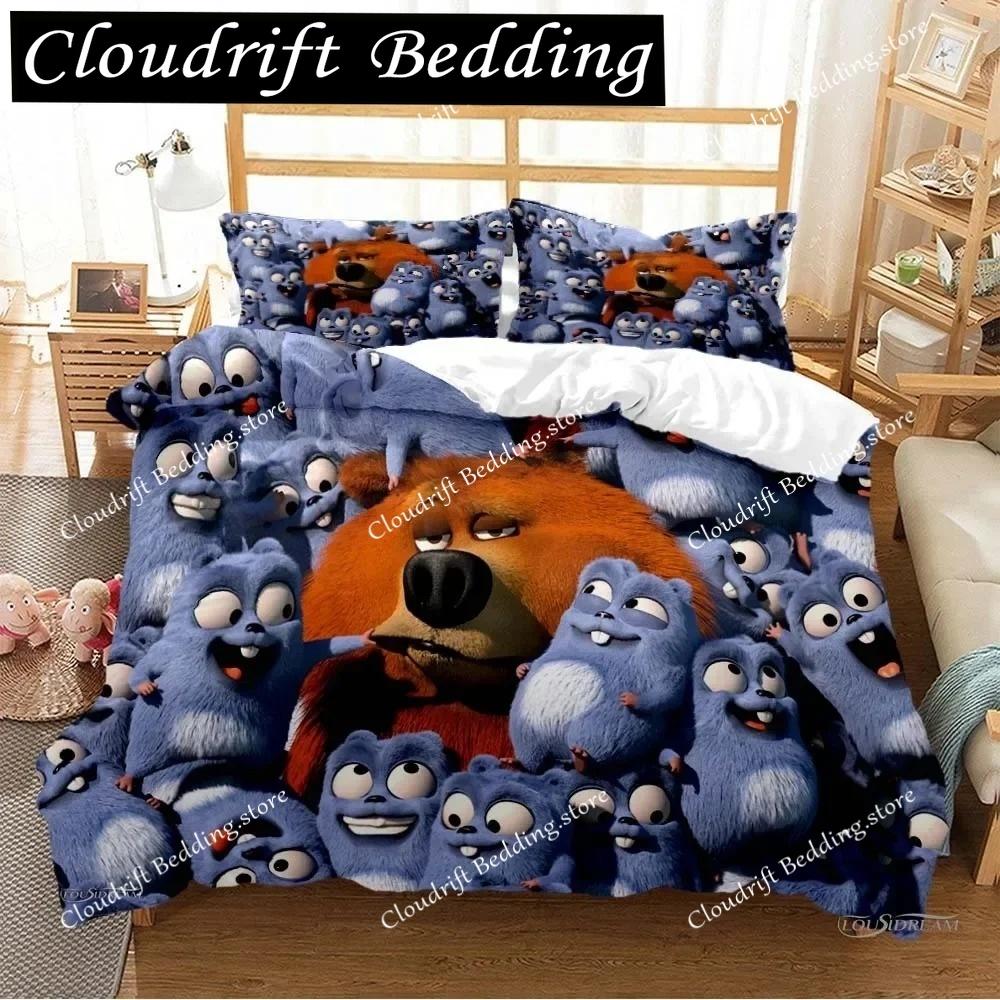 Grizzly & The Lemmings Cartoon Anime Duvet Cover Comforter Bedding set Soft Quilt Cover and Pillowcases SingleDoubleQueenKing