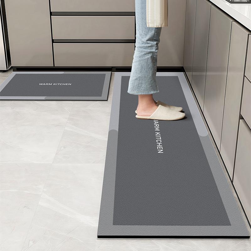 Кухонные коврики Водонепроницаемые Маслостойкие Протираемые Моющиеся Коврик Кожа Нескользящий Грязеотталкивающий Ковер Имитация Мрамора Длинные Коврики