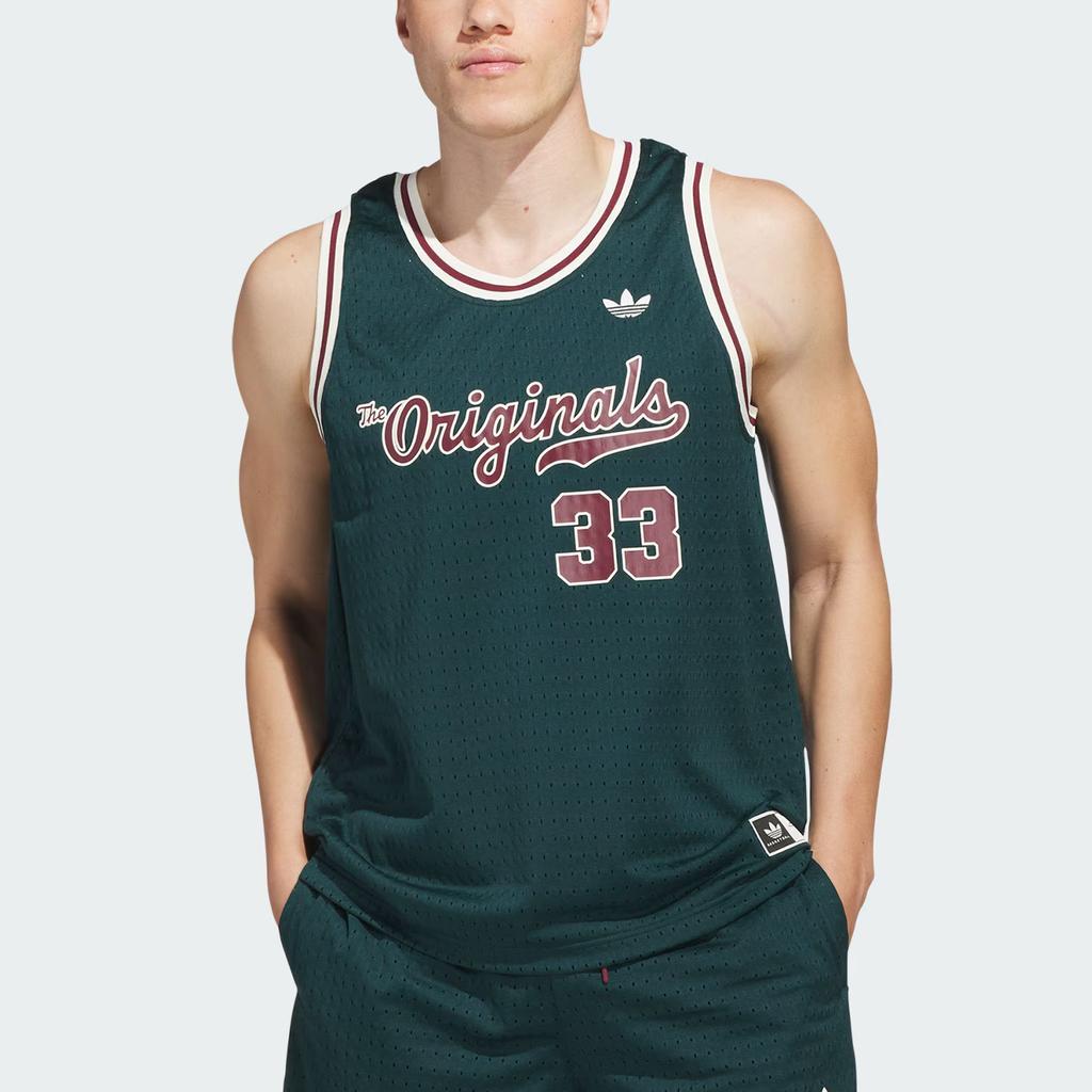 Adidas Originals Basketball Jersey Loose Comfortable Round Neck Pullover Sleeveless Basketball Vest Unisex Tops JM9954