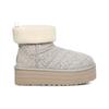 UGG Классические мини-ботинки на платформе, войлочные, серые, женские 1144047-GREY