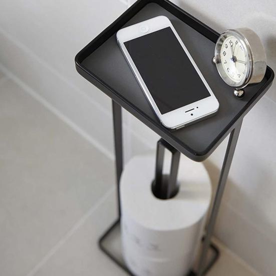 Отдельно стоящий держатель для туалетной бумаги с нескользящим усиленным основанием, большой вместимости, простая сборка, подставка для туалетной бумаги в ванной комнате