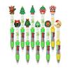Christmas Theme Multicolored Pen 0.5MM Smooth Writing Retractable Ballpoint Pen for Student Artist Christmas Stocking Fillers Office Supplies