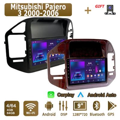 Android Carplay автомобильное радио для Mitsubishi Pajero 3 2000-2006 мультимедийный проигрыватель головное устройство стерео GPS навигация BT WIFI 4+64 ГБ