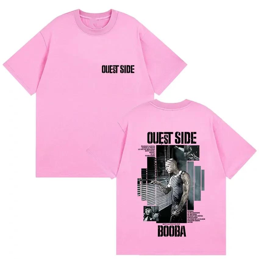 Rapper Booba Ouest Side Tour 2025 Graphic T Shirt Unisexs Hip Hop Retro Style Short Sleeve Tshirts 100 Cotton Tshirt Streetwear