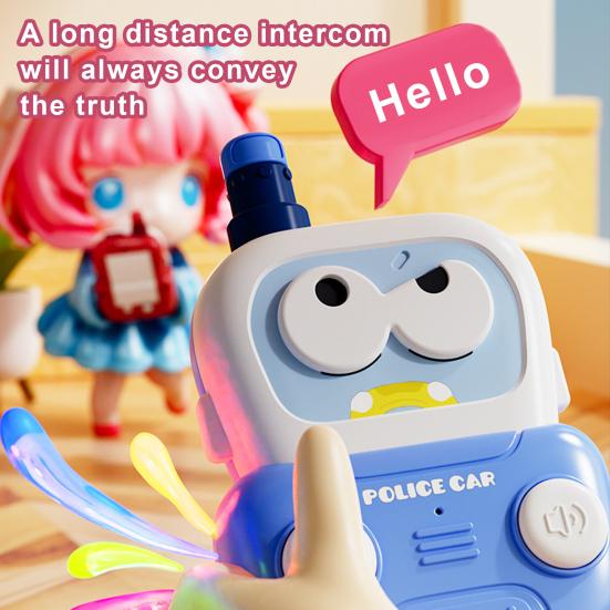 Kids Walkie Talkies Mini Cartoon Vehicles Walkie Talkies for 45725 Year Old Boys Girls Interactive Outdoor Game 2 Way