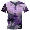 Butterfly 3D Printed Kids Short Sleeve T‑Shirt Loose Summer Top For Boys Girls Daily Outdoor Play Casual Home Wear