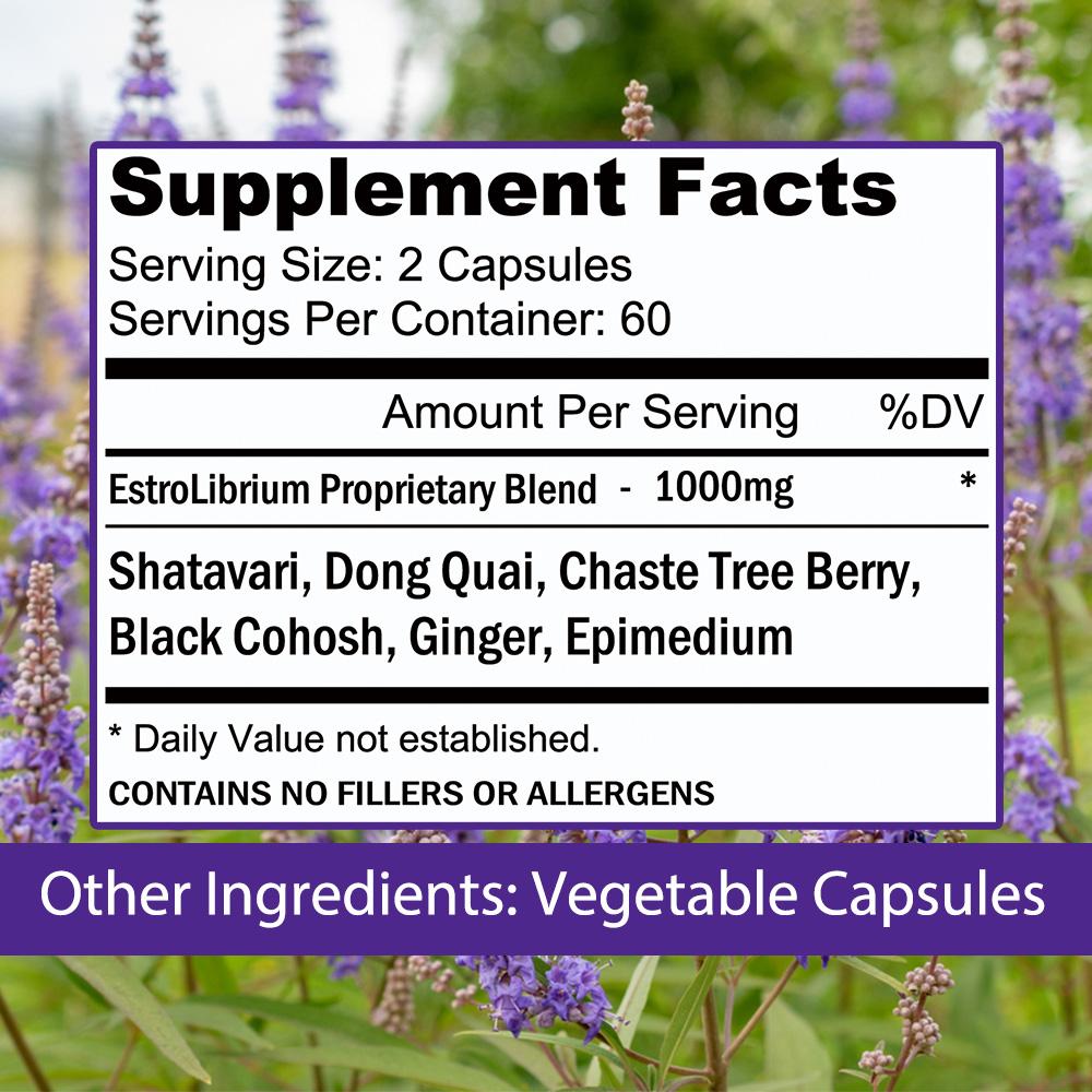 Angelica sinensis, chaste tree fruit, black cohosh, ginger 1000mg 120 Capsules Dietary Supplement