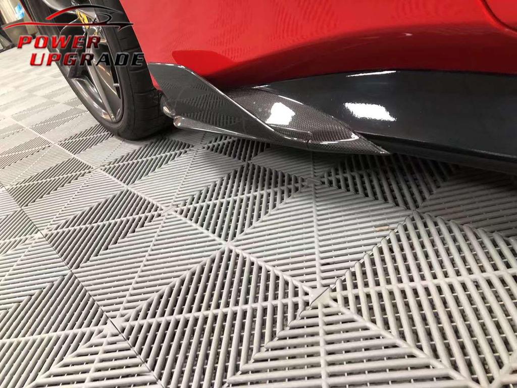 Совместимый карбоновый боди-кит в стиле Ferrari 488 CS: Передние и задние губы, боковые юбки и воздухозаборники