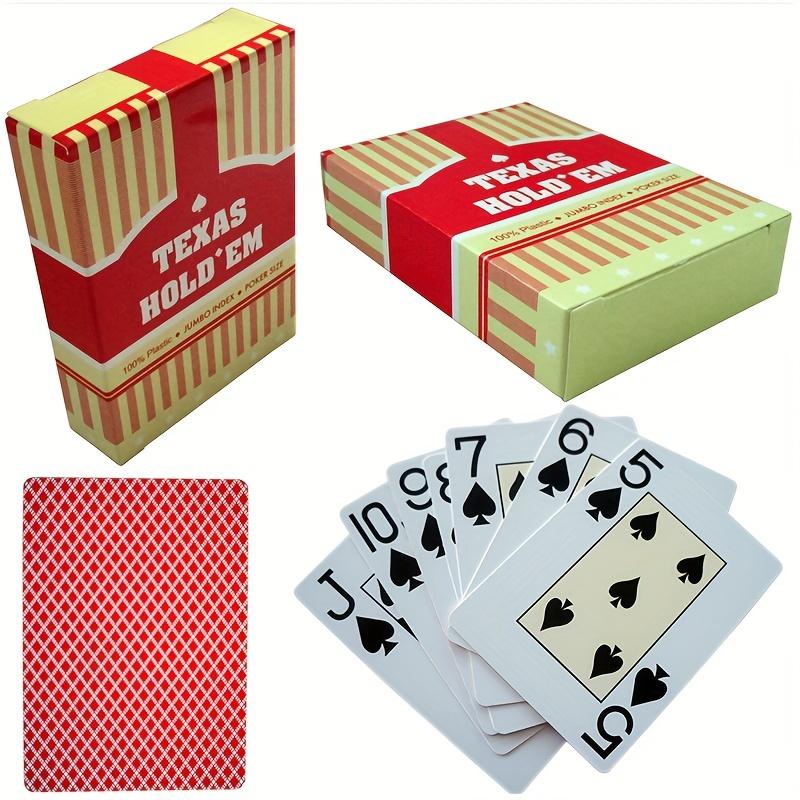 1 Deck of Easy - Grip Frosted Plastic Cards with Large Print + 50 Round Game Props - Compact Board Game Set for Travel and Indoor Entertainment