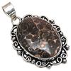 Подвеска Turtella Jasper Gemstone Подарок для нее Серебряные украшения 2.25"