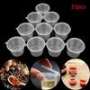 25Pcs Reusable Plastic Takeaway Pigment Paint Box Palette Food Containers Sauce Cup