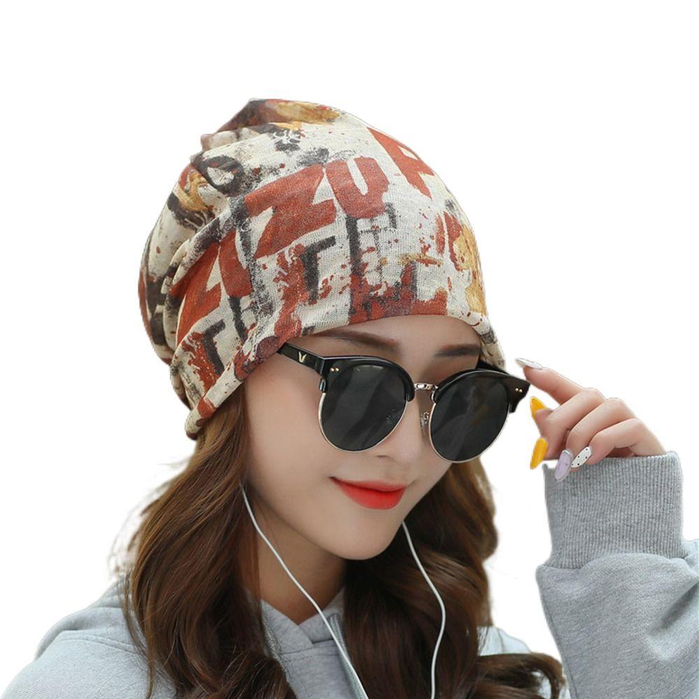 Collar Summer Hat Head Wrap Turban Headscarf Scarf Ruffle Cancer Hat Beanie Stripe Hat Outdoor Cap