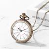 Романские Аналоговые Антикварные Карманные Ретро Бронзовые Часы-Подвеска с Брелоком для Ключей и Цепочкой-Ожерельем Идеальный Подарок для и Рождества Мужские Часы - Дни рождения,