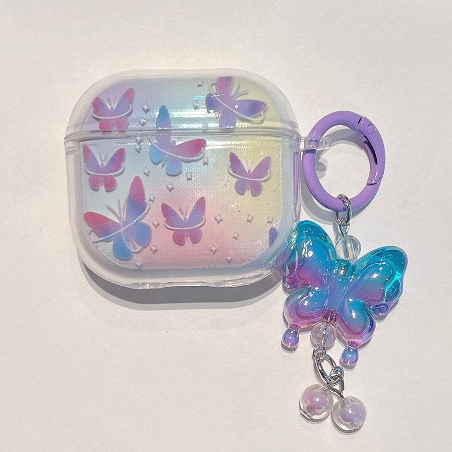 Беспроводные Bluetooth-наушники, красочный градиентный чехол с подвеской для AirPods 4, 3, 2, 1, AirPods Pro 2, защитный чехол для наушников AirPods Pro