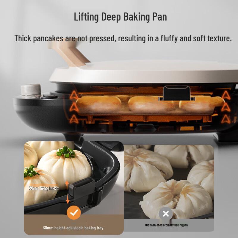 SUPOR 1700W Double-Sided Electric Pancake Maker CN plug (adapter included)
