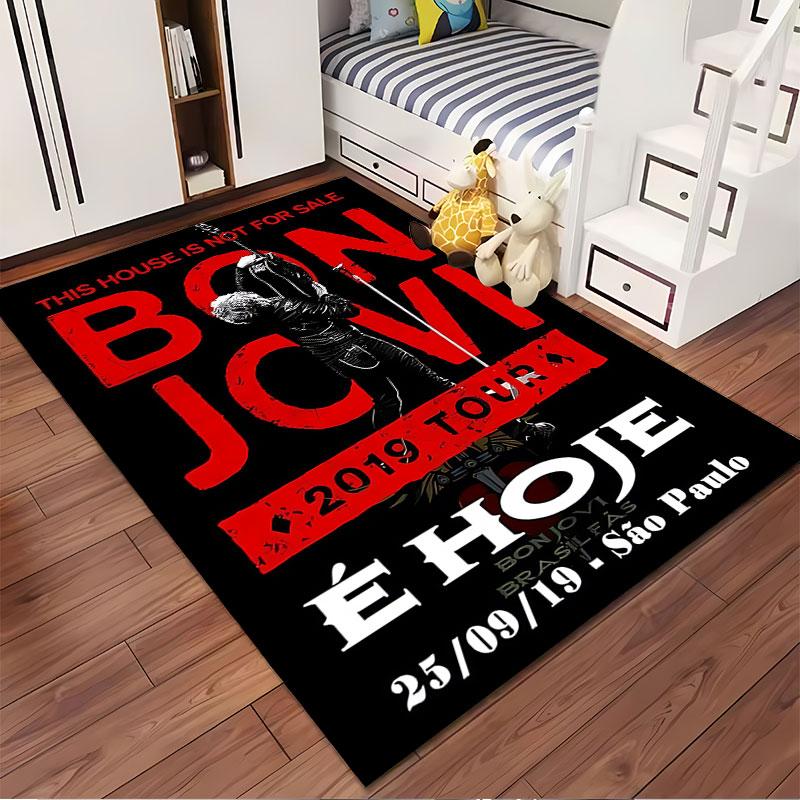 Bon Jovi Tour 2019 Carpet suitable as a non-slip mat for the living room or bedroom sofa