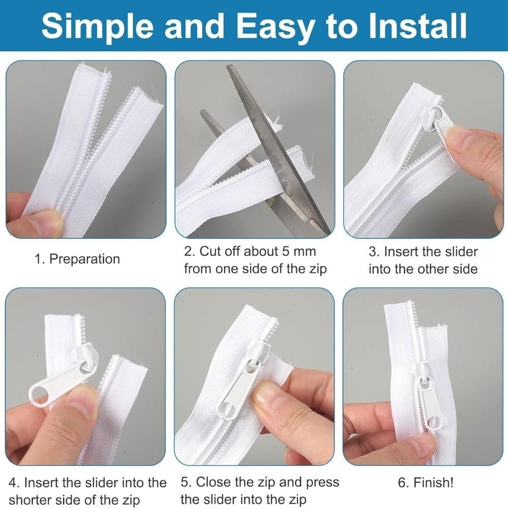 No.3 Nylon Zipper Tape Contrast Color Slider Closure Zip New Jacket Long Zips  For Sewing Garment