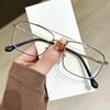 Мужские и женские универсальные очки, металлическая оправа очков, простая отделка лица, декоративные плоские очки, очки для близорукости