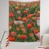 Fashion Home Decoration Tapestry Flower Tulip Pattern Bedroom Living Room Tapestry