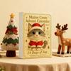 Cat Lovers Advent Calendar 24-Day Christmas Countdown Decoration 2D Flat Acrylic Cat Pendant Multifunctional Holiday Ornament