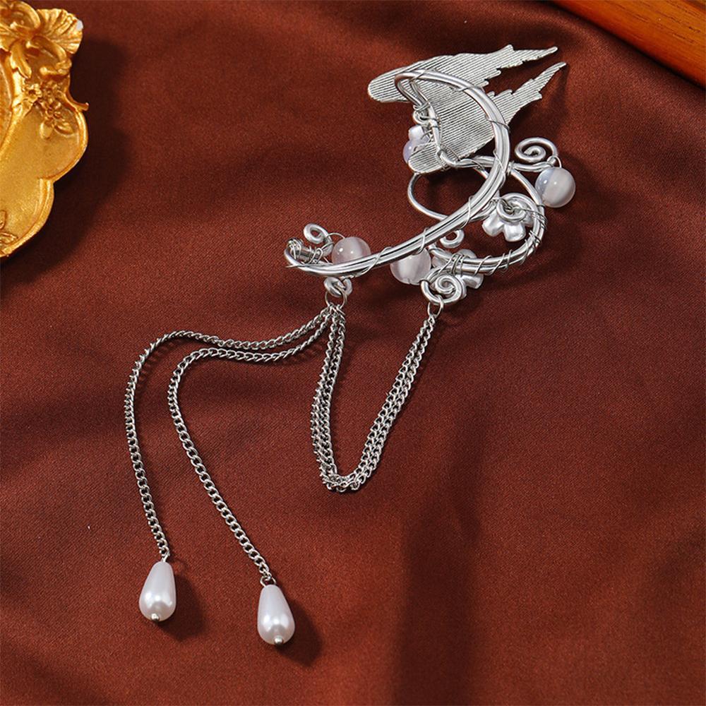 Эстетичные эльфийские каффы на уши Крылья ангела Серьги без прокола для Хэллоуина Косплея Маскарада Свадьбы