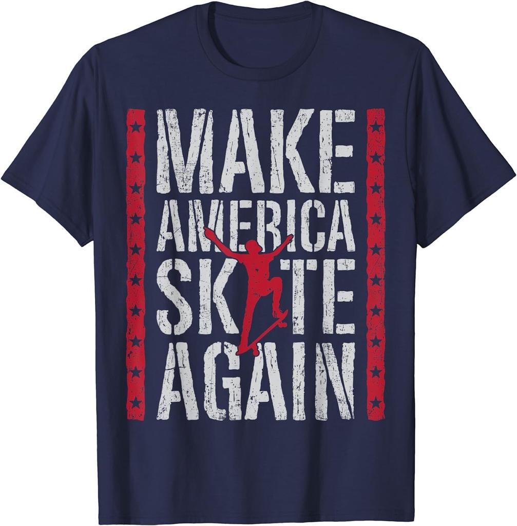 Make America Skate Again Funny Skateboarding Gift Unisex T-Shirt