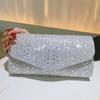 Сумка-конверт со стразами Вечерний клатч Высококачественные роскошные сумки через плечо 2024 Женские серебряные клатчи Алмазная женская сумка