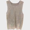 Goddess Diamond Rhinestone Mesh Sleeveless Bling Vest
