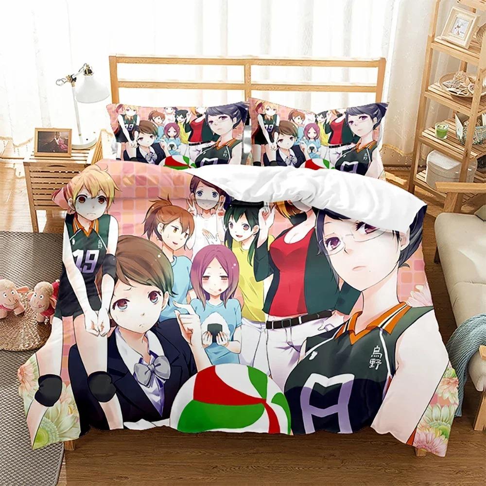 Haikyuu Volleyball boy Bedding Set For Bedroom Soft Modern Bedspreads Comefortable Kids Duvet Cover Quilt Cover And Pillowcase