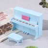 1set Cute 1:12 Dollhouse Miniature Grand Piano With Stool Musical Instrument Model for Dollhouse Accessories Home Decor Toy Gift