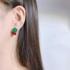 Осенние и зимние украшения серьги-гвоздики имитация натурального агата зеленый халцедон красный корунд серьги ретро элитные простые серьги женские
