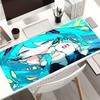 Премиум-коврик для мыши Hatsune Miku, противоскользящий, с прошитыми краями, прочный резиновый материал, для рабочего стола и игр, отличный подарок