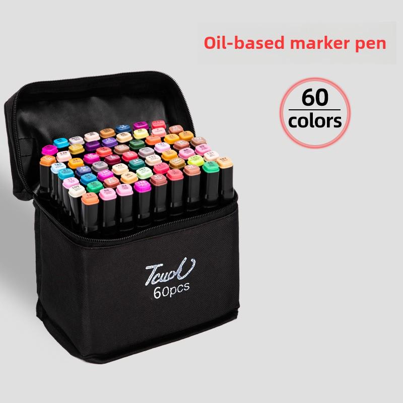 Набор из 48 спиртовых маркеров с двумя наконечниками для студентов и анимационного дизайна