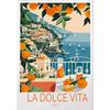 La Dolce Vita Wall Poster Print For Bedroom Living Room Home Decor Italy Coastal Landscape Canvas Painting Lemon Orange Wall Art